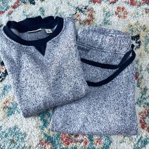 LL Bean Women's Lightweight Sweater Fleece Pants and Top